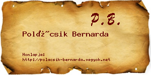 Polácsik Bernarda névjegykártya